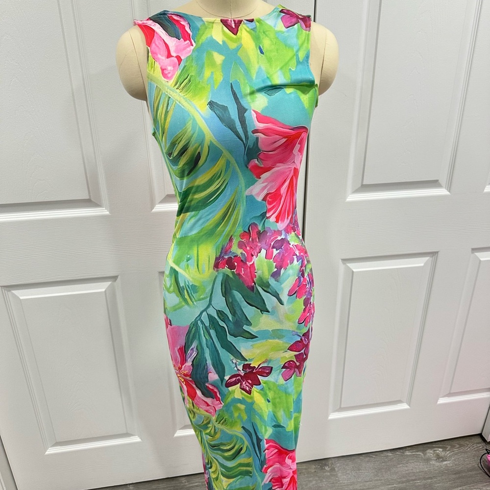 Floral Sleeveless Dress - Multicolor